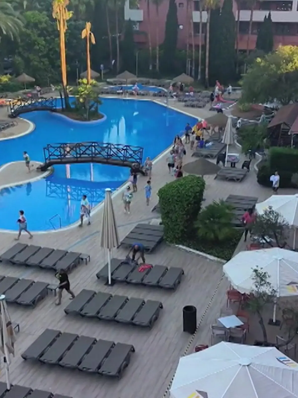 Diese Touristen möchten sich alle das perfekte Plätzchen am Pool sichern. Wie eine Horde wildgewordener Hühner rennen sie am frühen Morgen los. Wie das ausgeht, das seht ihr im Video.