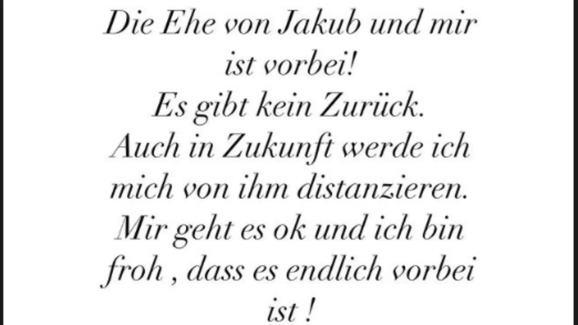 Kate verkündet das Ehe-Aus von Jakub