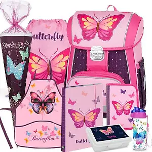 Ranzen-Set mit Schmetterling-Design