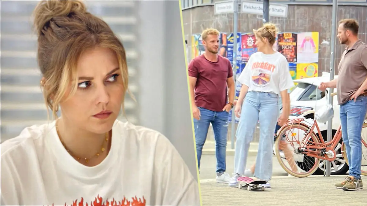 Alicia bei GZSZ beim Skateboard fahren