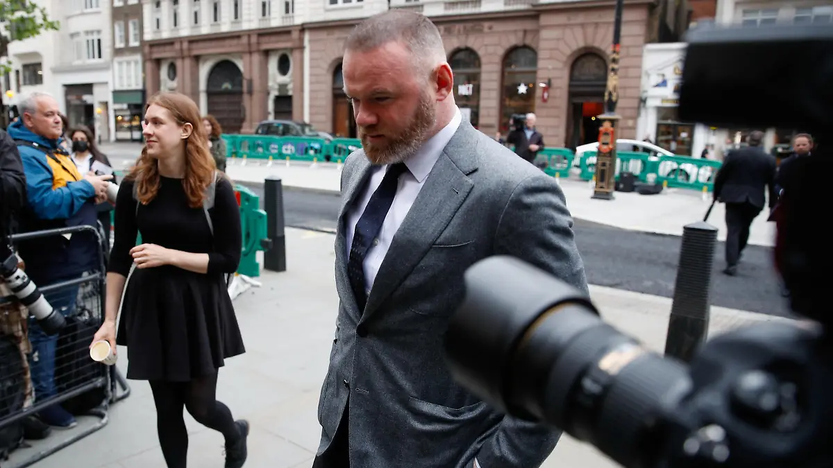 Derby County manager Wayne Rooney arrives at the Royal Courts of Justice in London, Britain, May 10, 2022. REUTERS/Peter Nicholls