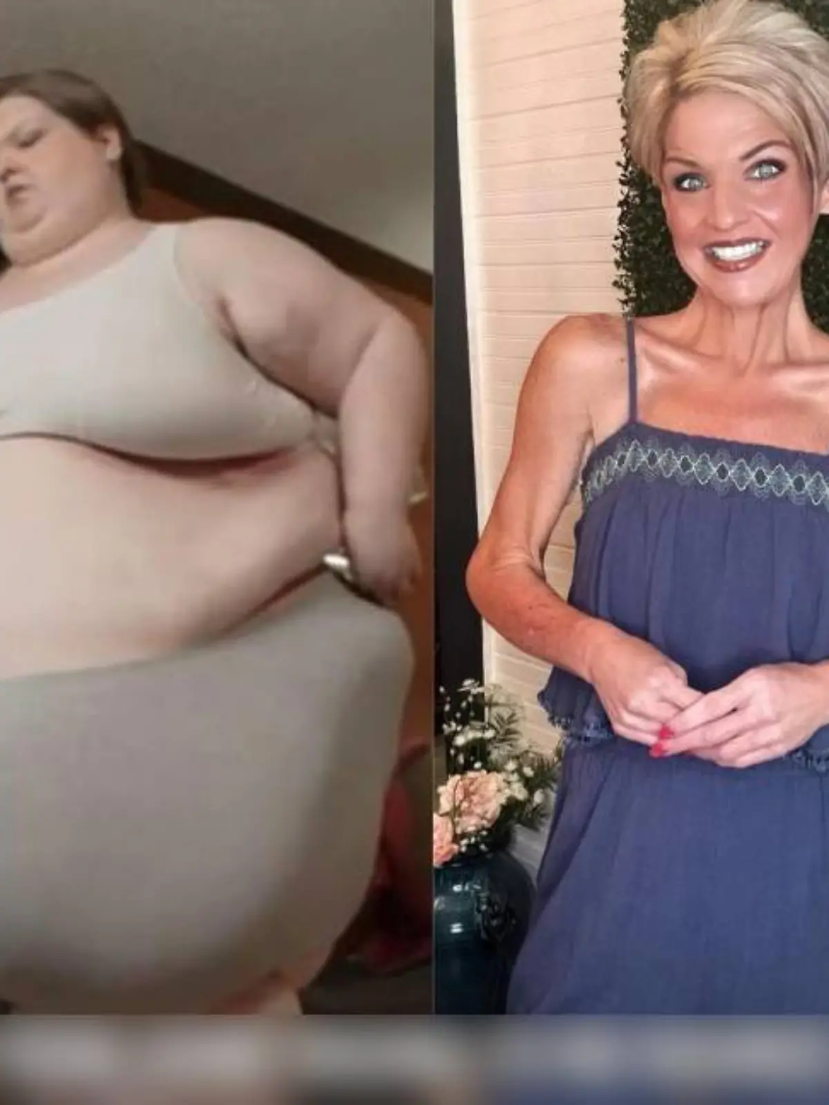 Amanda Johnson vor und nach ihrem Gewichtsverlust