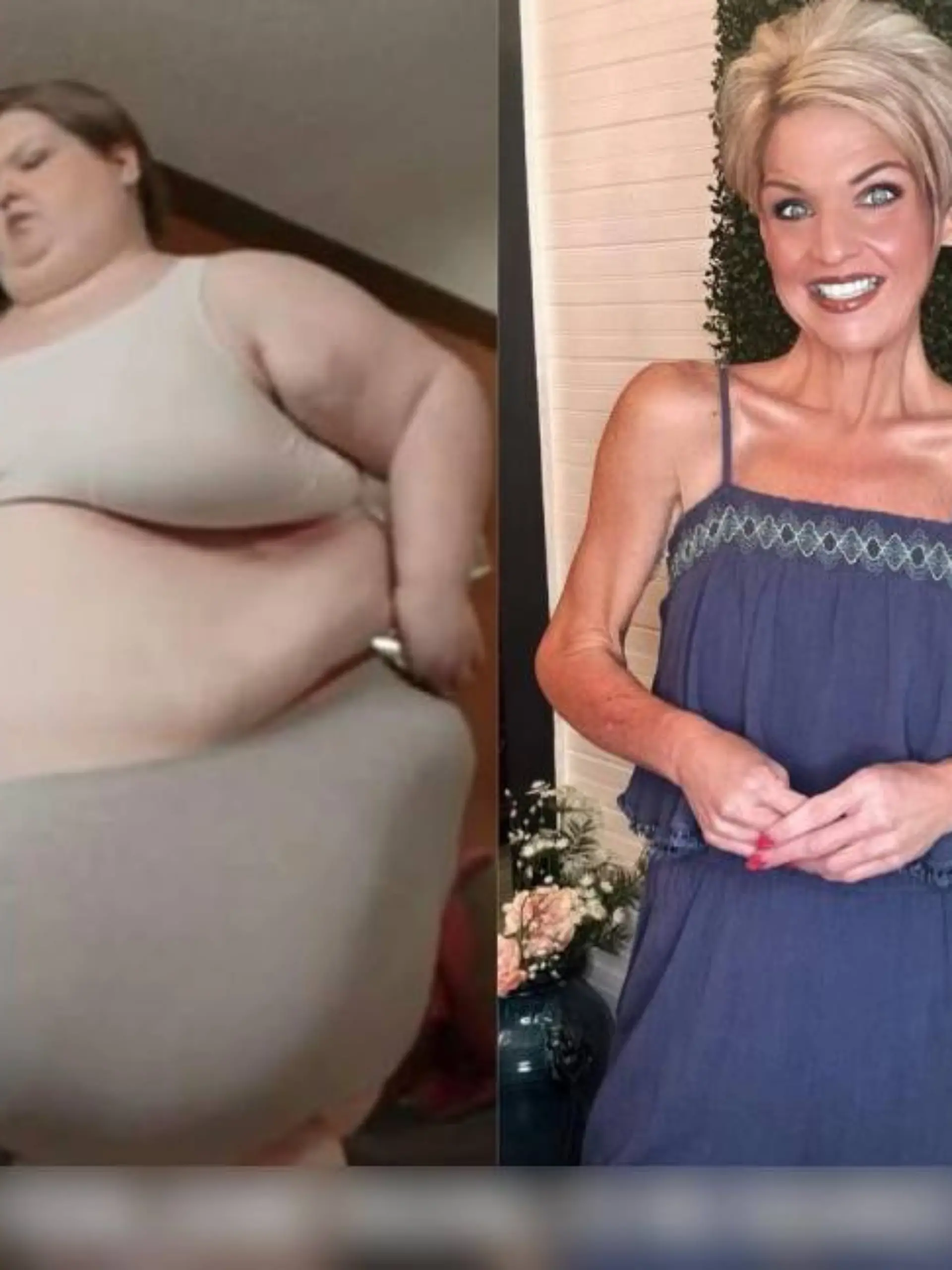 Amanda Johnson vor und nach ihrem Gewichtsverlust