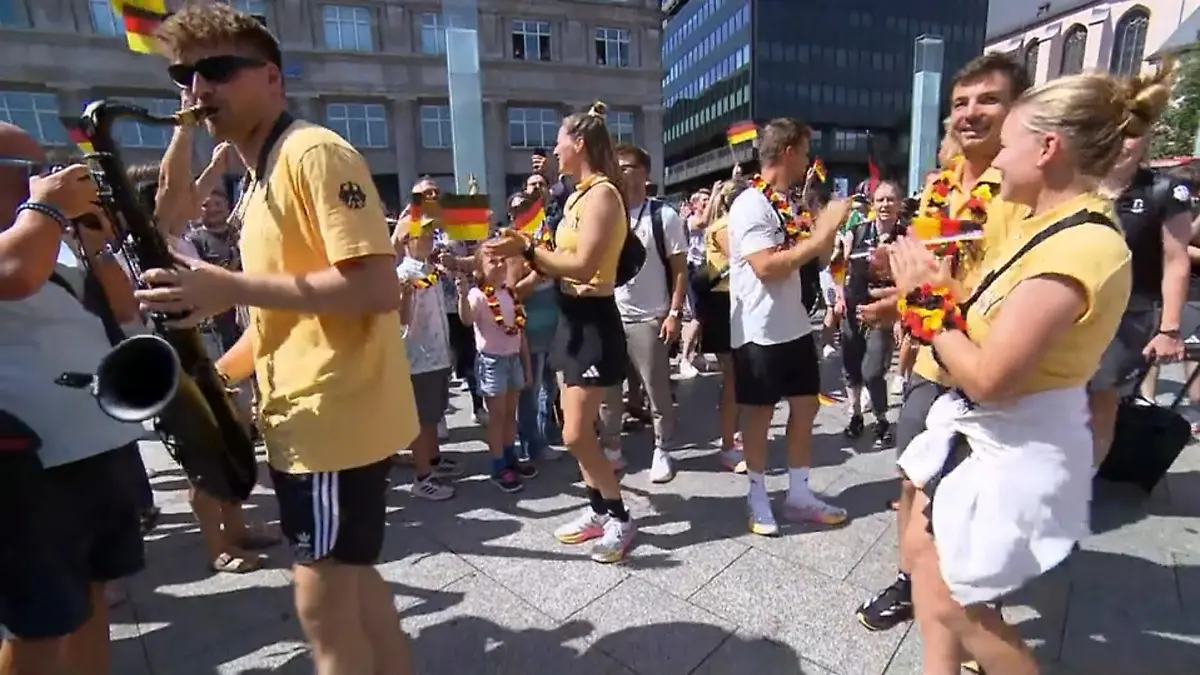 Empfang des deutschen Teams