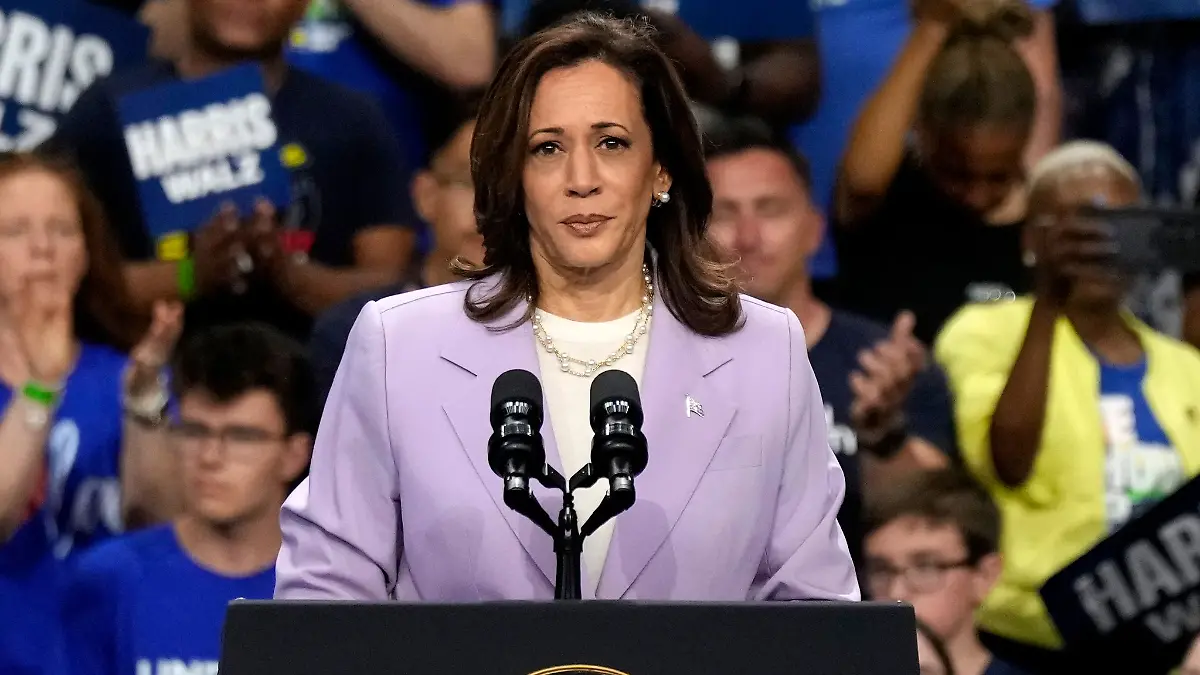 Kamala Harris bei einem Wahlkampfauftritt in Las Vegas.