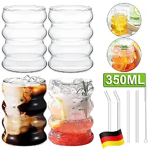 Bubble-Gläser mit Strohhalm (vier Stück)