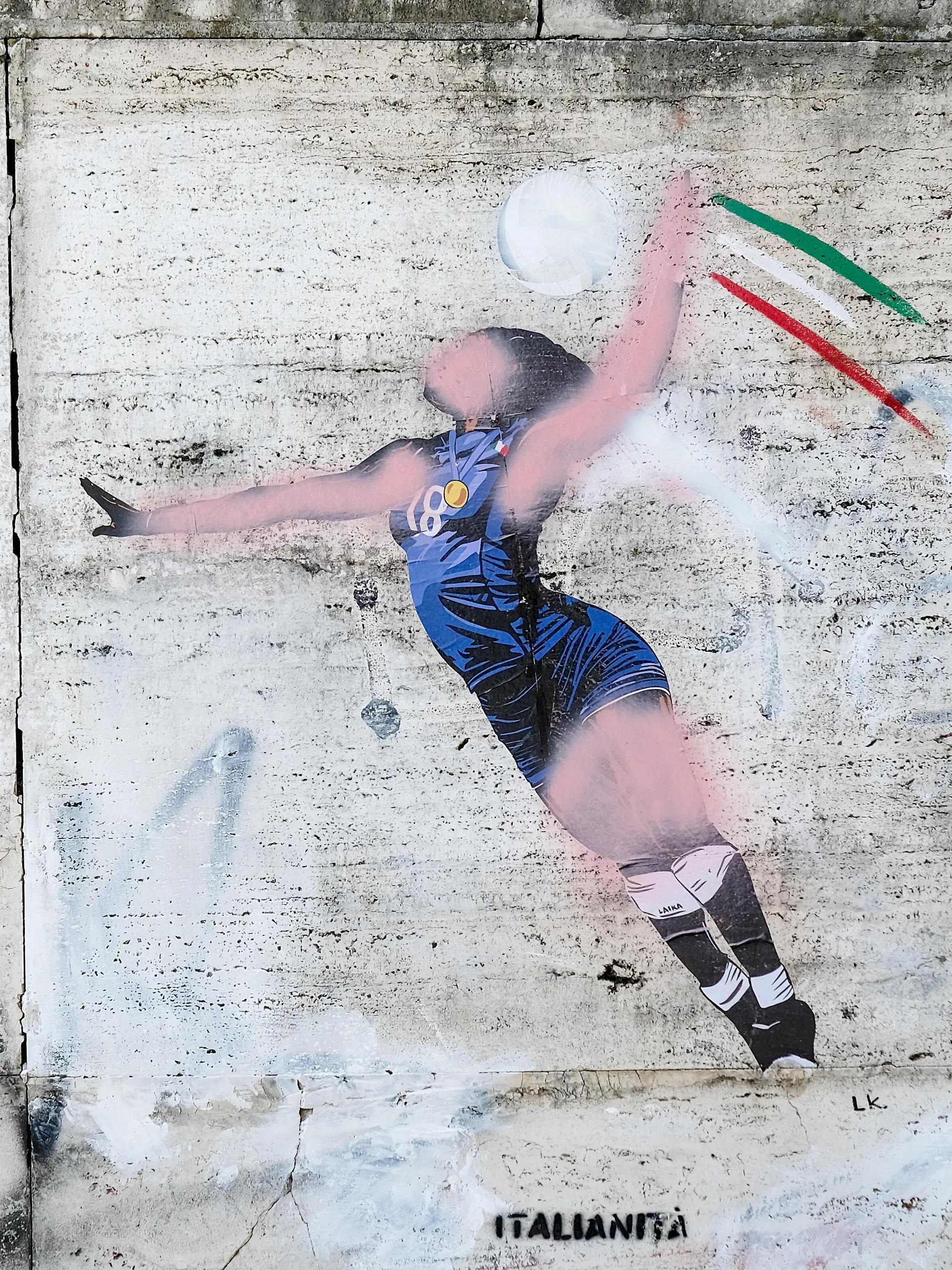 Die Wandmalerei zu Ehren von Volleyballspielerin Paola Egonu wurde beschmiert.