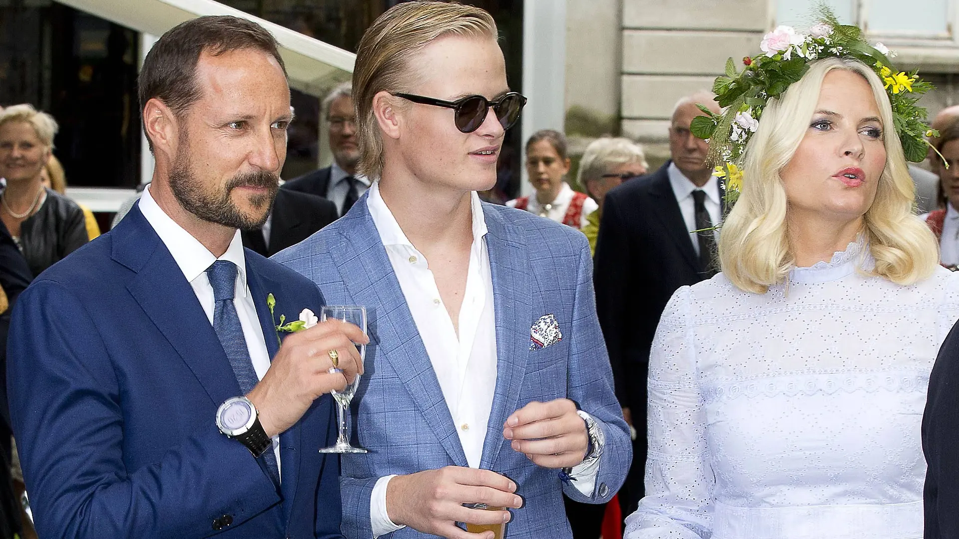 Prinz Haakon, Marius Borg Høiby und Prinzessin Mette-Marit