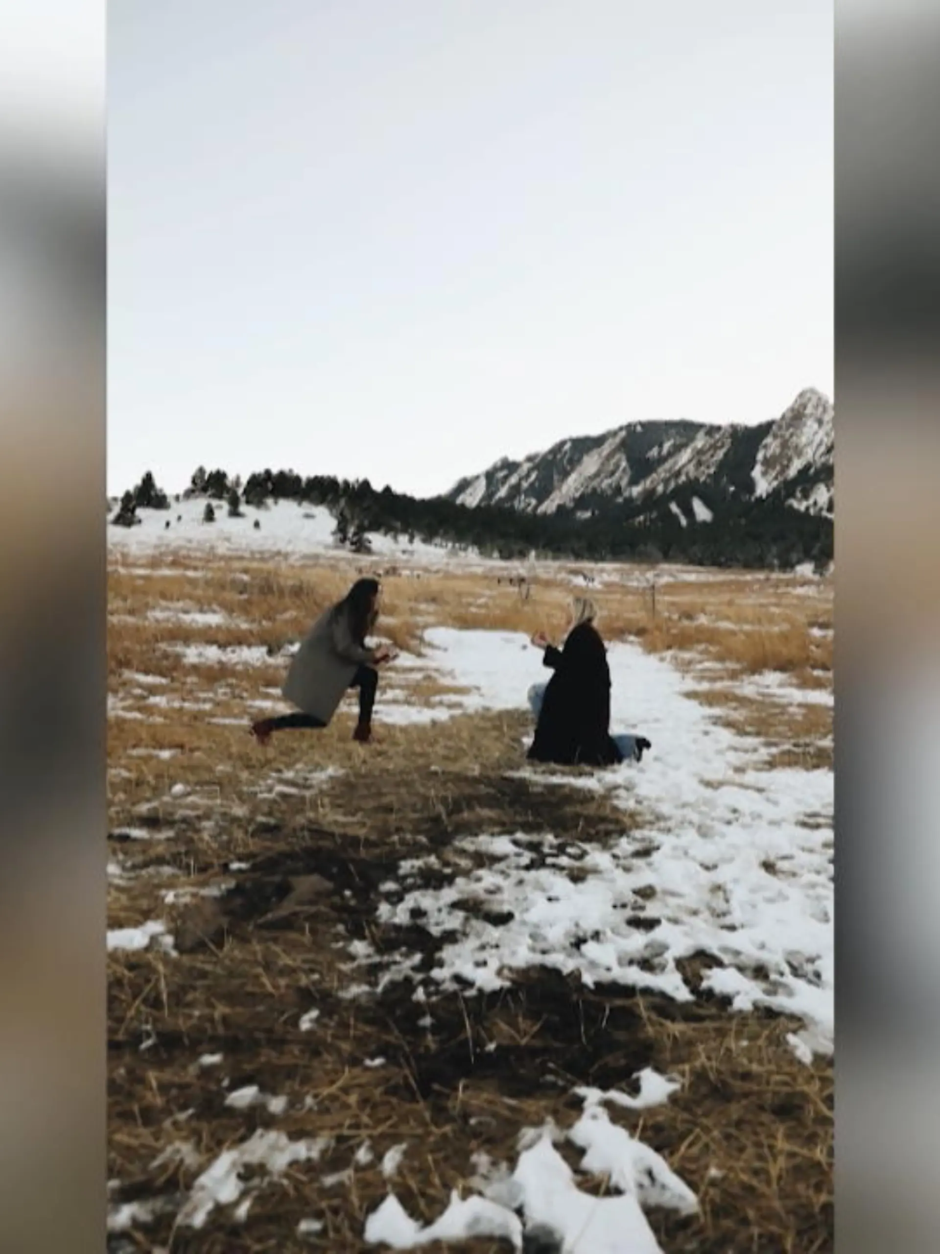 Diesen Tag werden zwei Amerikanerinnen aus Colorado wohl nie vergessen. Beide wollten ein Fotoshooting in einem Park für einen Heiratsantrag nutzen. Sogar den Fotografen weihten beide ein. So entstanden diese romantischen Bilder.