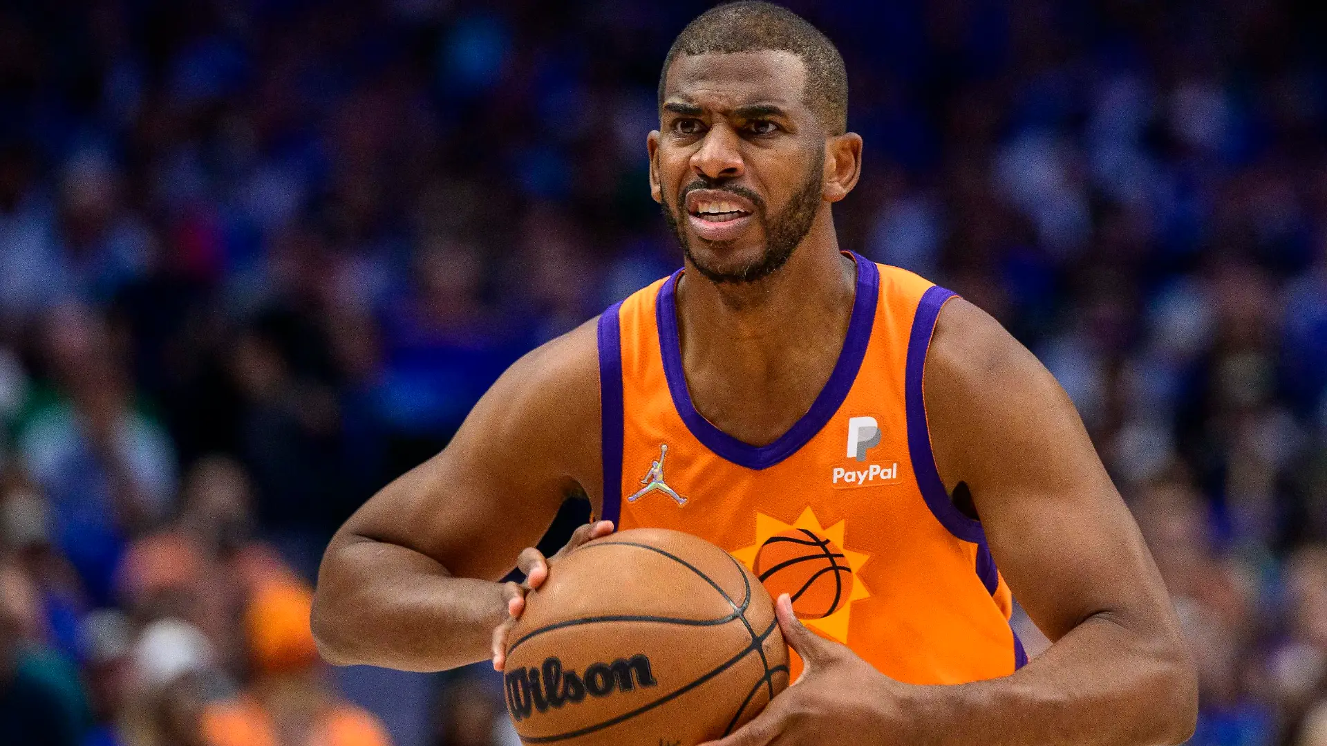 May 8, 2022; Dallas, Texas, USA; Phoenix Suns guard Chris Paul (3) passes the ball against the Dallas Mavericks during the second quarter during game four of the second round for the 2022 NBA playoffs at American Airlines Center. Mandatory Credit: Jerome Miron-USA TODAY Sports