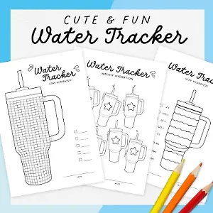 Wasser-Tracker für Bullet Journals