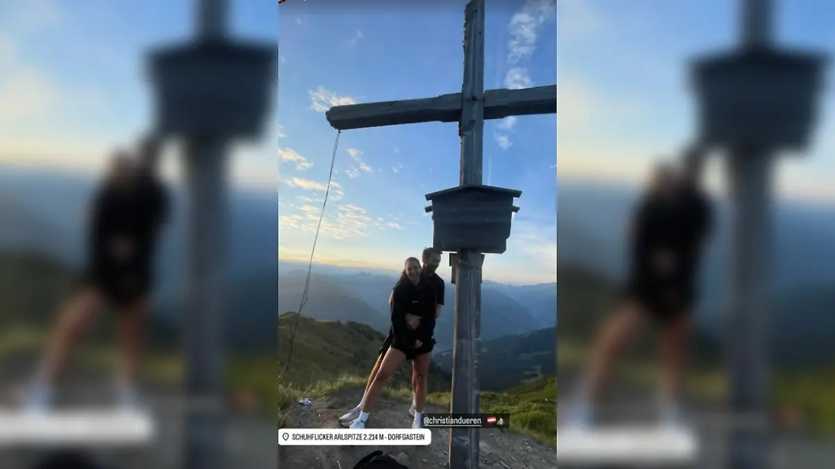 Amira Pocher und Christian Düren im Liebes-Wander-Urlaub in Österrreich.