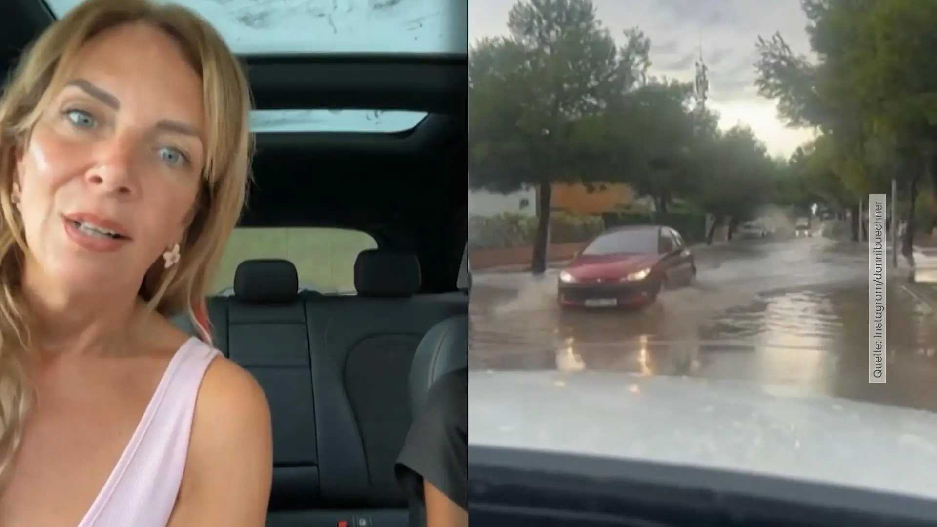 Mallorca-Stars im Unwetter-Chaos "Die ganze Nacht hats gedonnert, war schlimm."