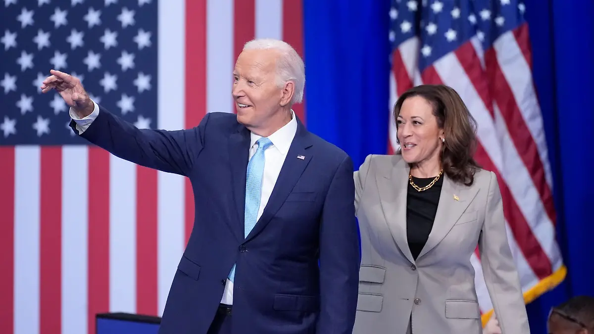 US-Präsident Joe Biden und seine Stellvertreterin Kamala Harris bei einem gemeinsamen Auftritt im Bundesstaat Maryland.