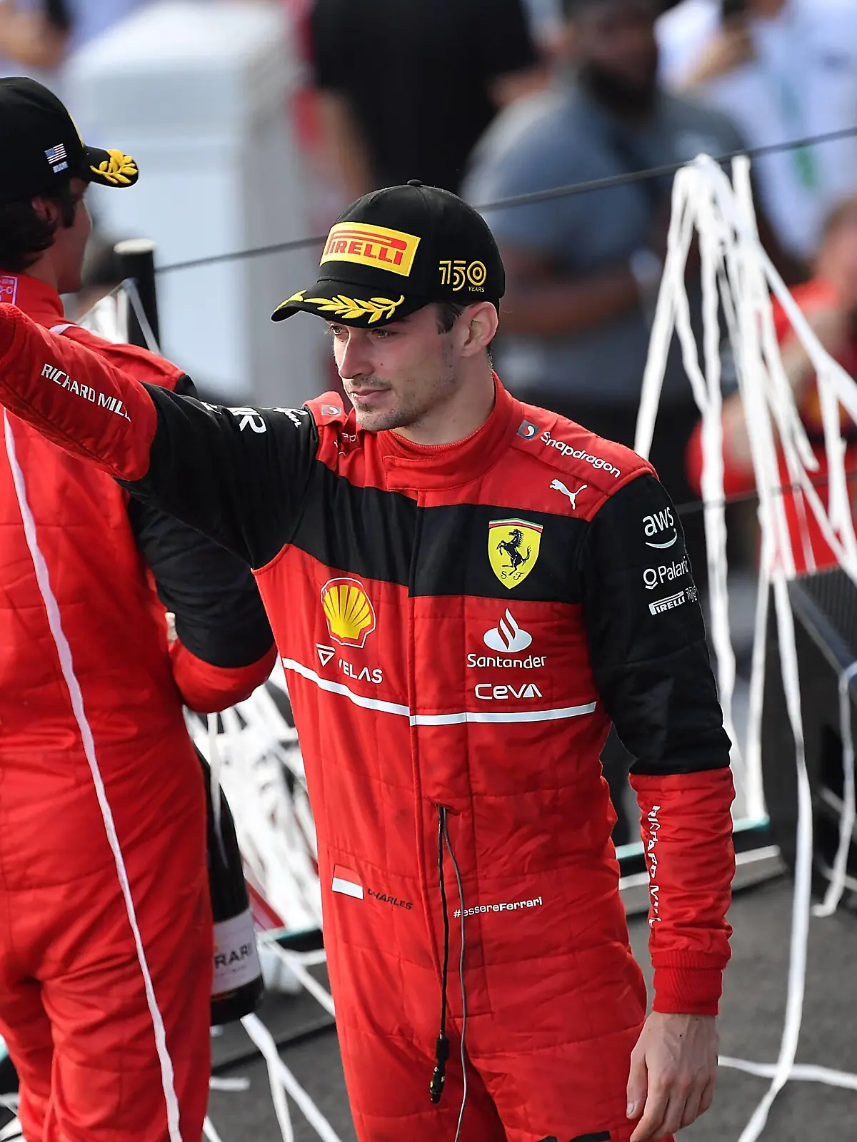 FORMULA 1 CRYPTO.COM MIAMI GRAND PRIX / 08.05.2022, Miami International Autodrome, Miami, FORMULA 1 CRYPTO.COM MIAMI GRAND PRIX ,im Bild Podium: Sieger Max Verstappen NEL, Oracle Red Bull Racing, 2.Platz für Charles Leclerc MCO, Scuderia Ferrari, 3.Platz für Carlos Sainz Jr. ESP, Scuderia Ferrari *** FORMULA 1 CRYPTO COM MIAMI GRAND PRIX 08 05 2022, Miami International Autodrome, Miami, FORMULA 1 CRYPTO COM MIAMI GRAND PRIX ,in picture podium winner Max Verstappen NEL , Oracle Red Bull Racing, 2 place for Charles Leclerc MCO , Scuderia Ferrari, 3 place for Carlos Sainz Jr ESP , Scuderia Ferrari nordphotoxGmbHx/xBratic nph00250 