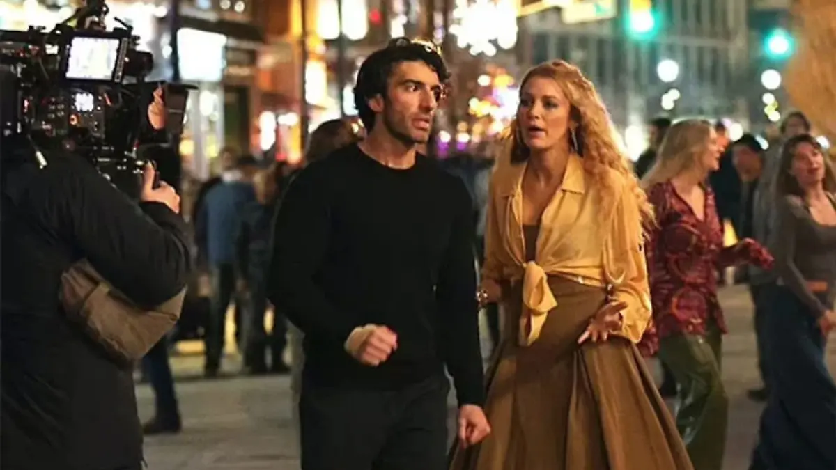 Blake Lively und Schauspieler Justin Baldoni am Set von „Nur noch ein einziges Mal”