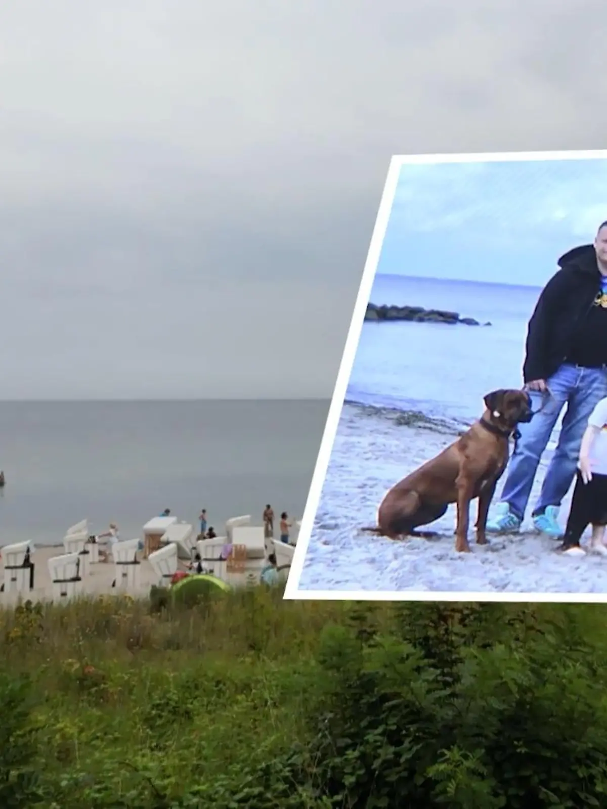 Collage Familie Lehmann + Ostsee