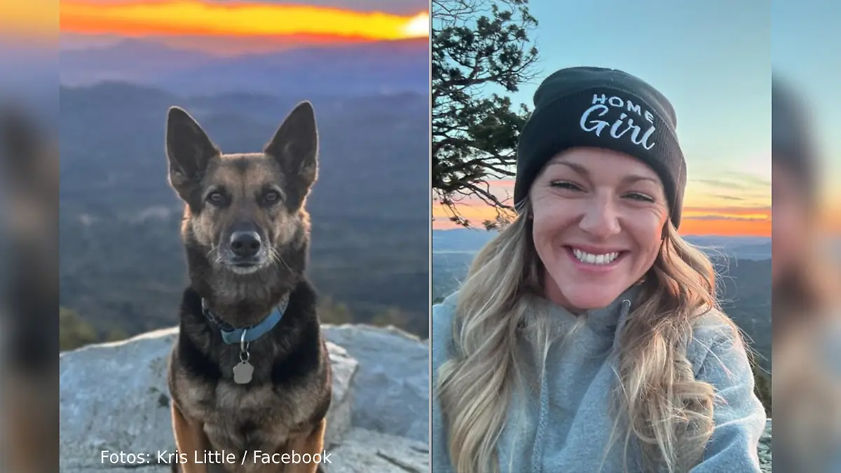 Kristin Little (r.) und Hund CJ