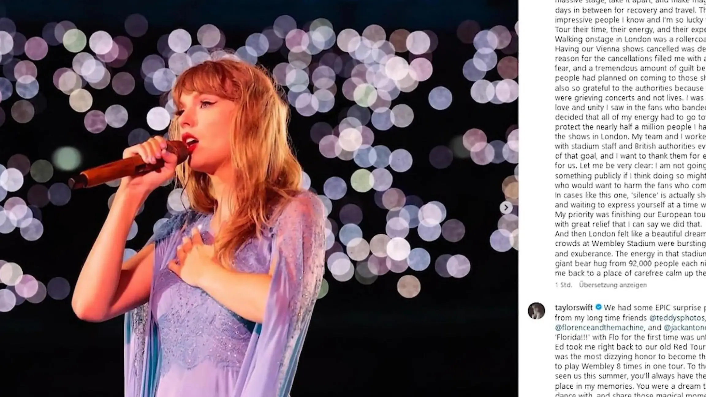 Taylor Swift meldet sich nach Wiener Terror-Gefahr zu Wort Der Grund für ihr Schweigen