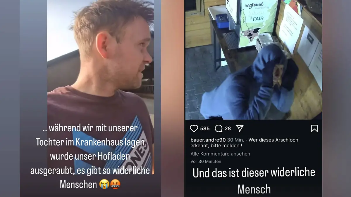 Glück im Unglück Milchbauer André hat ein Foto von dem Einbrecher