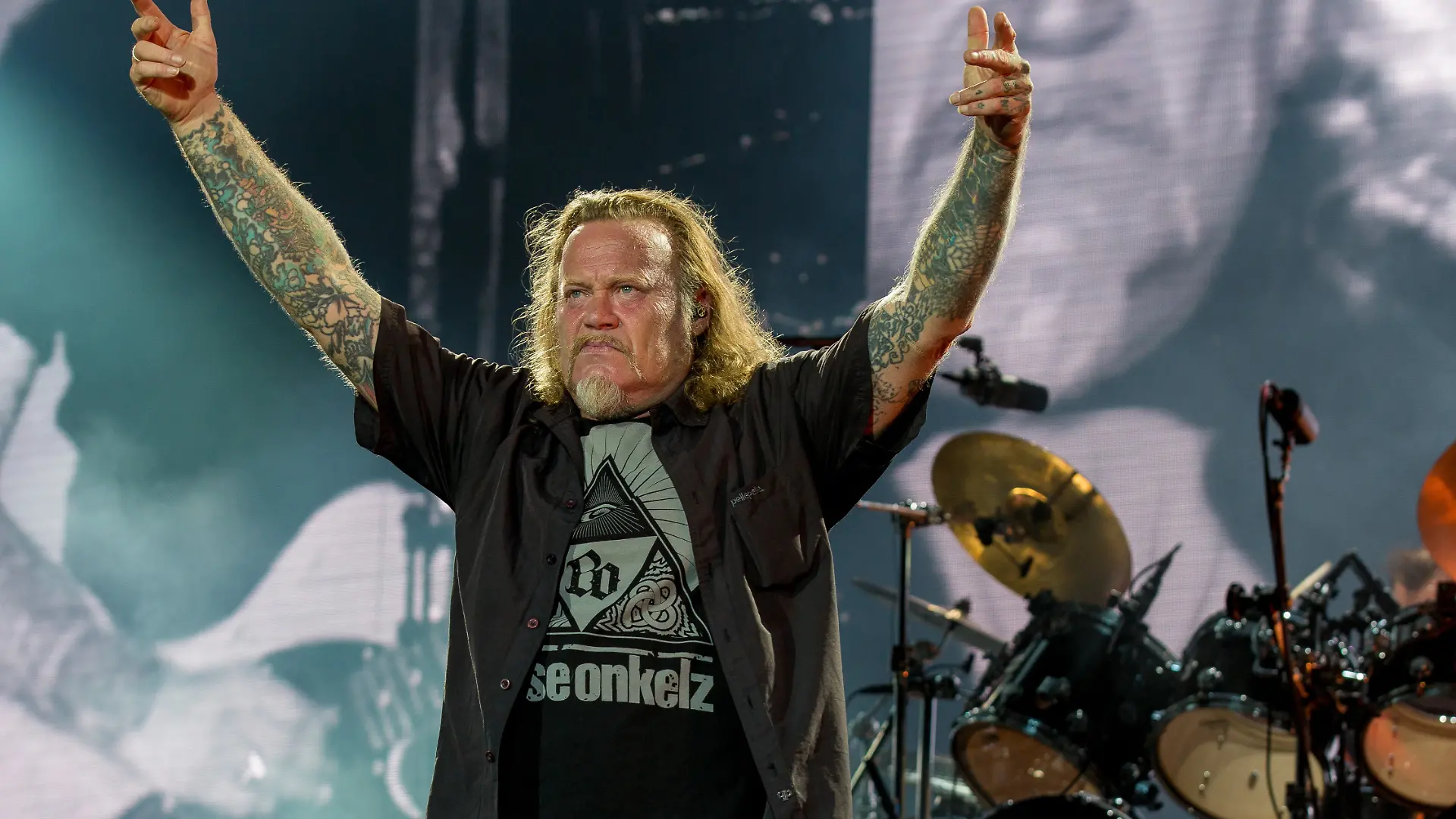Wernerrennen 2019 Headliner In Extremo und die Boehsen Onkelz treten am Samstag Abend auf und sind letzter Hoehepunkt des Festivals. Im Bild: Boehse Onkelz 