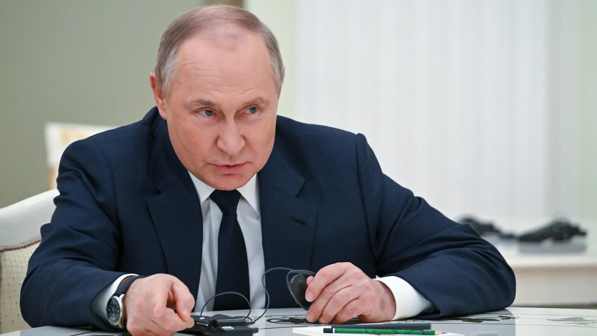  Russia Putin UN 8176295 26.04.2022 Russian President Vladimir Putin meets with Secretary-General of the United Nations Antonio Guterres at the Kremlin in Moscow, Russia. Vladimir Astapkovich / Sputnik Moscow Russia PUBLICATIONxINxGERxSUIxAUTxONLY Copyright: xVladimirxAstapkovichx