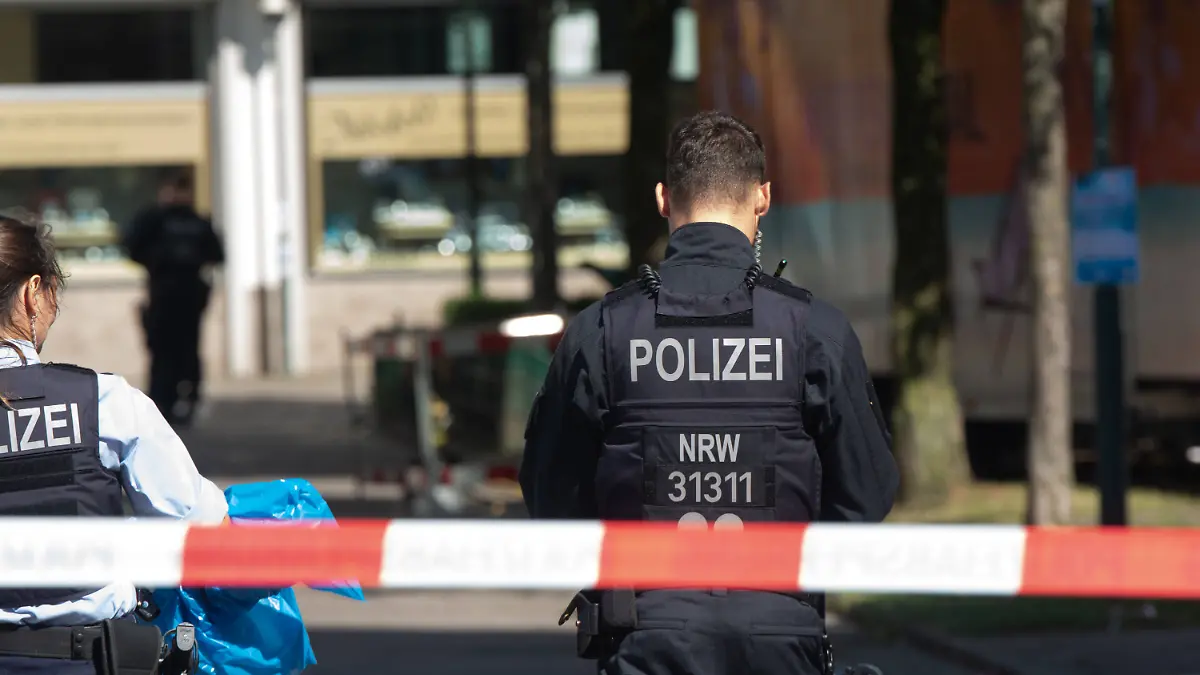After Solingen Stabbing Attack In Solingen Police seal off the stabbing site after a stabbing attack at a local festival