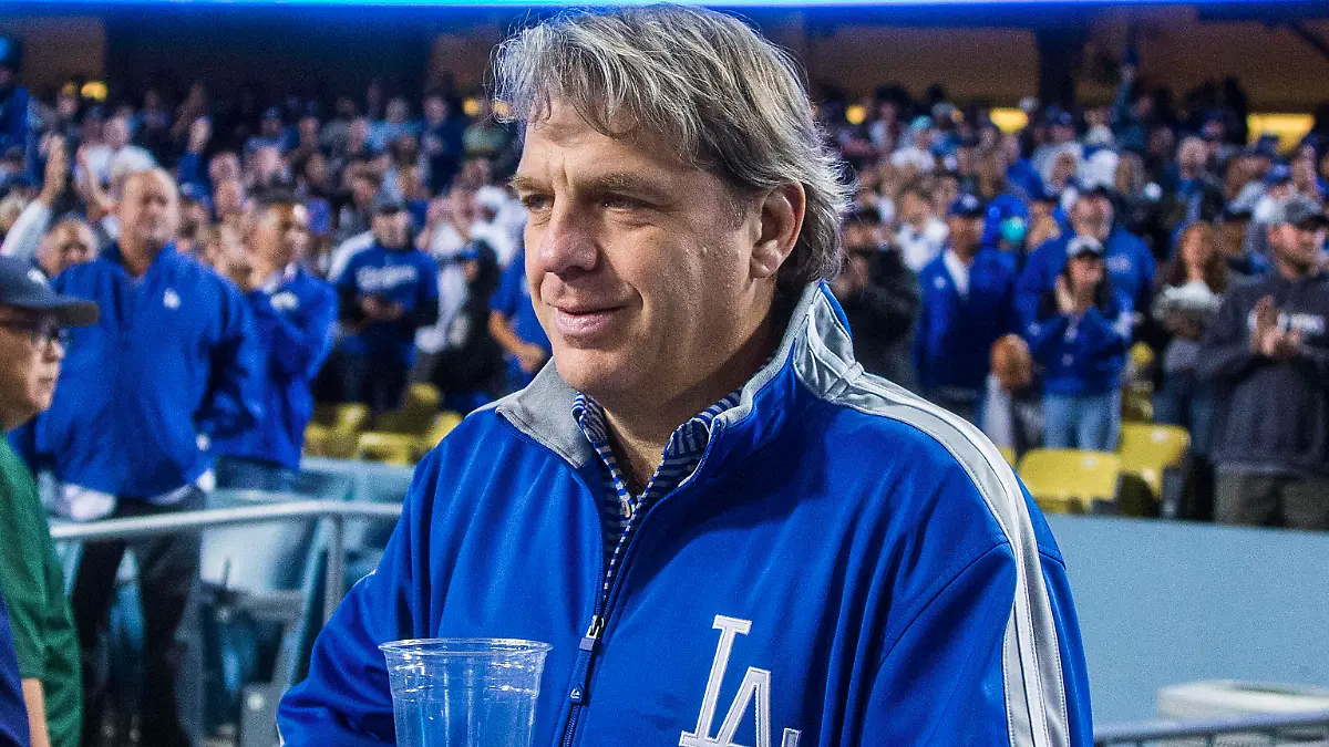 April 14, 2022, Los Angeles, California, USA: Owner, Todd Boehly attends the MLB, Baseball Herren, USA Home Opening game between the Los Angeles Dodgers and the Cincinnati Reds on Thursday April 14, 2022 at Dodger Stadium in Los Angeles, California. Dodgers defeat Reds, 9-3. /PI Los Angeles USA - ZUMAp124 20220414_zaa_p124_026 Copyright: xJAVIERxROJASx