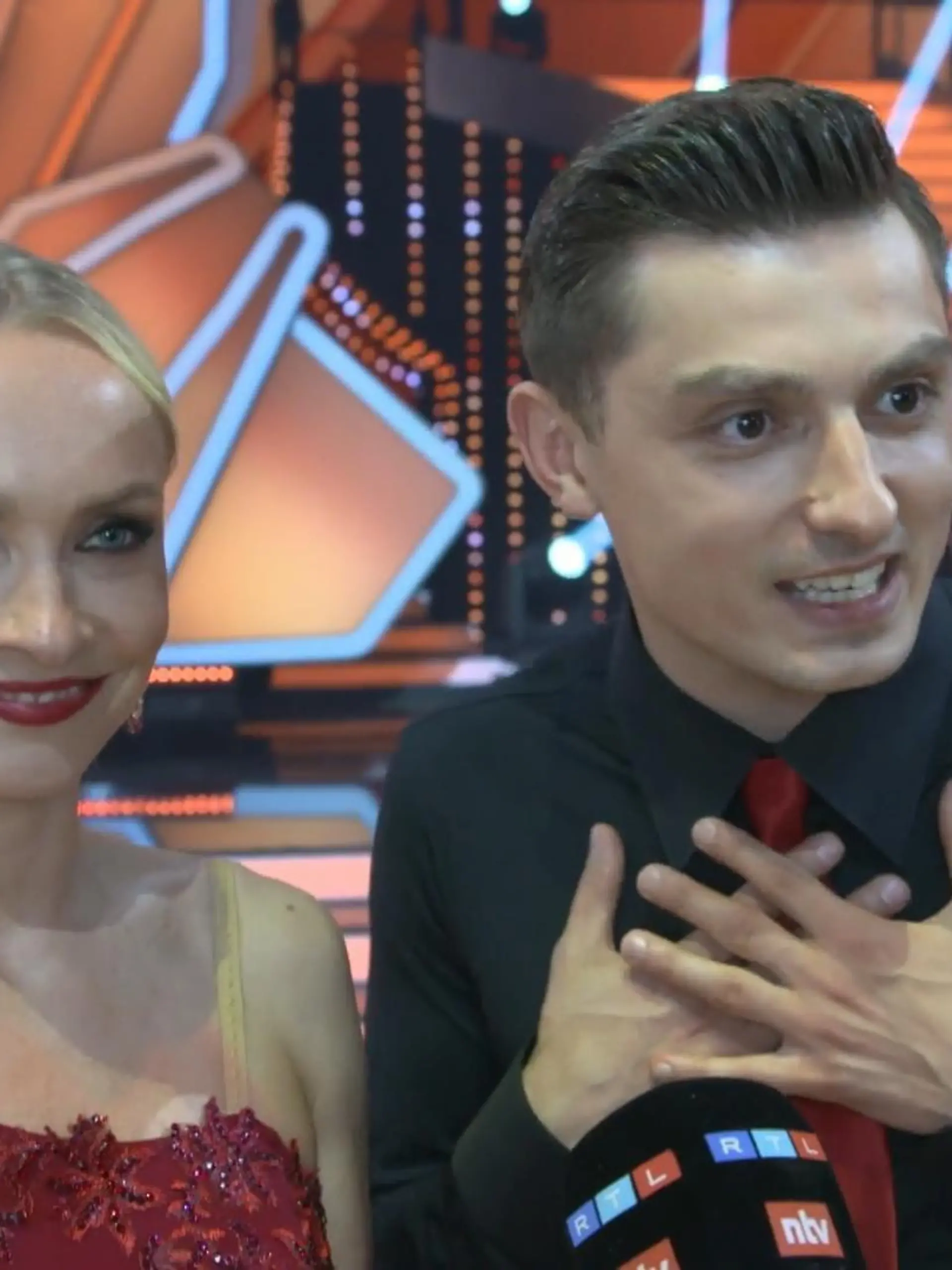 Janin Ullmann und Zsolt Sándor Cseke im RTL-Interview nach der zehnten "Let's Dance"-Show.