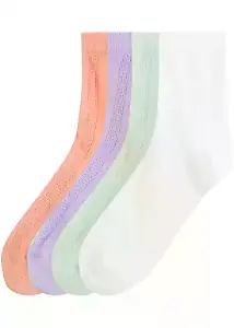 Pointelle Halbsocken (Vier Stück)