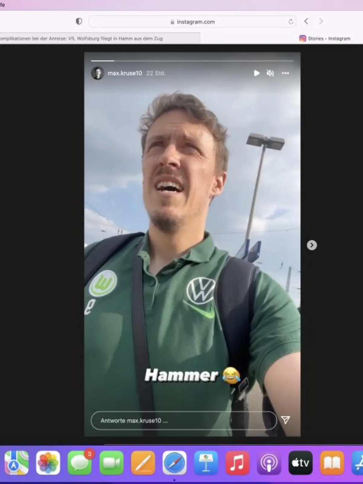 Max Kruse lernte unfreiwillig den Bahnhof in Hamm kennen.