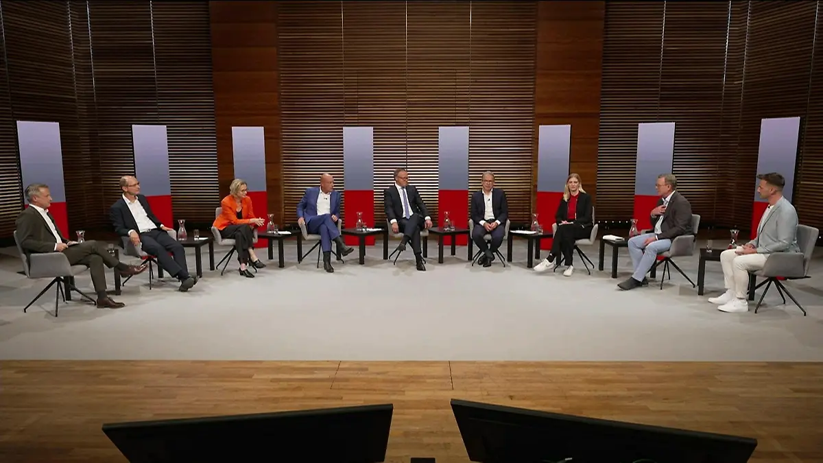 Diskussion über Migration - ohne AfD-Höcke ntv-Spitzenrunde in Weimar