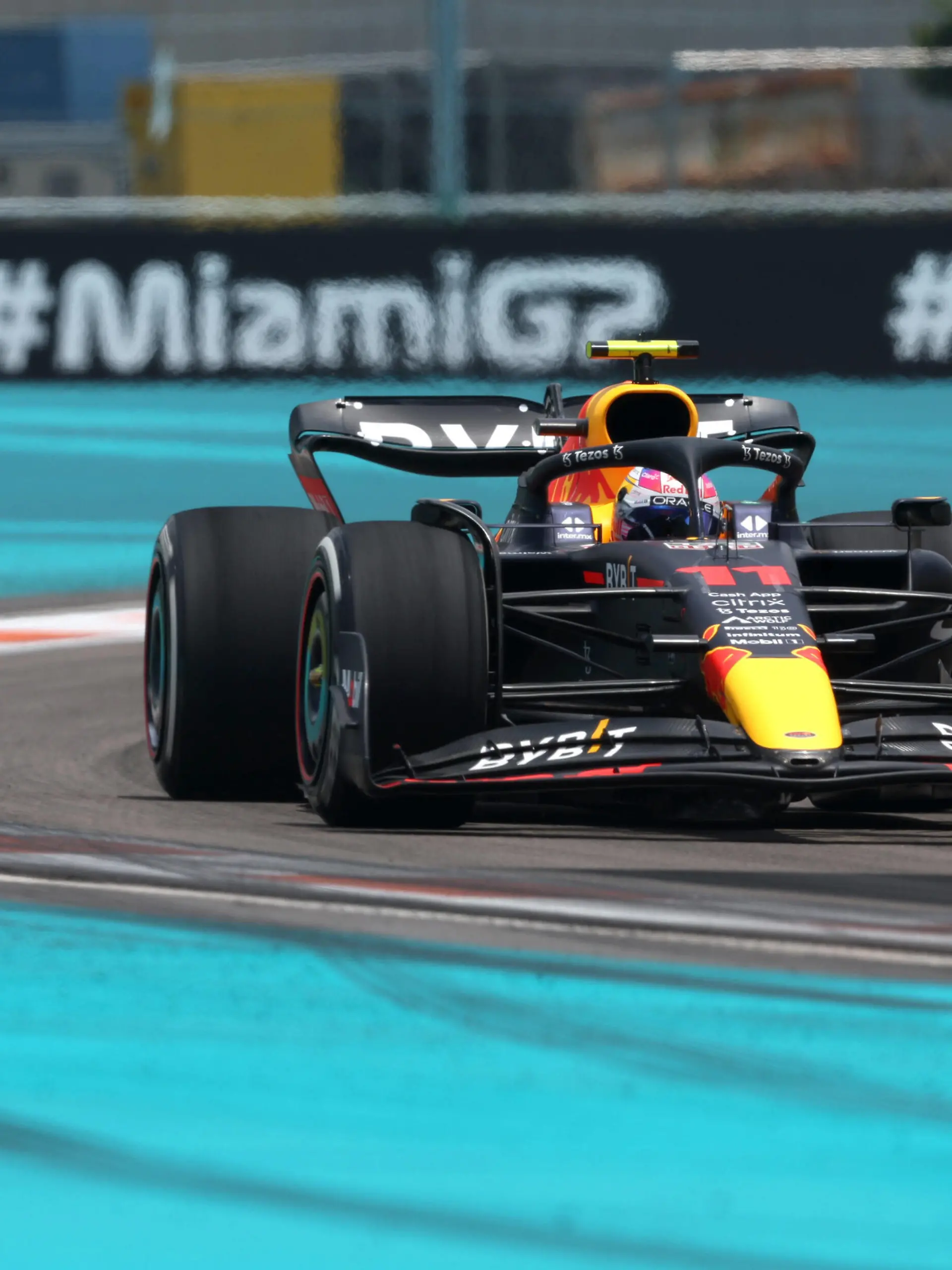 Formula 1 2022: Miami GP MIAMI INTERNATIONAL AUTODROME, UNITED STATES OF AMERICA - MAY 07: Sergio Perez, Red Bull Racing RB18 during the Miami GP at Miami International Autodrome on Saturday May 07, 2022 in Miami, United States of America. Photo by Glenn Dunbar / LAT Images Images PUBLICATIONxINxGERxSUIxAUTxHUNxONLY GP2205_120530177A0882 