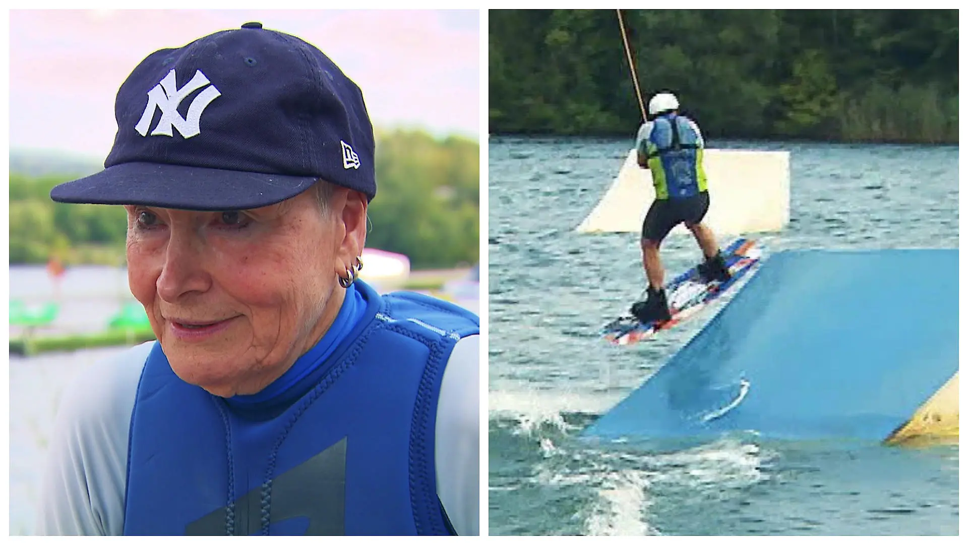 Wakeboard-Seniorin Moni (75) steht seit Jahren auf dem Brett Spritziges Hobby!