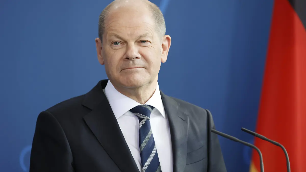  Olaf Scholz, Bundeskanzler, Deutschland, Berlin, Empfang des Ministerpräsidenten der Tschechischen Republik, Fiala, durch BK Scholz im Bundeskanzleramt *** Olaf Scholz, Federal Chancellor, Germany, Berlin, Reception of the Prime Minister of the Czech Republic, Fiala, by BK Scholz at the Federal Chancellery