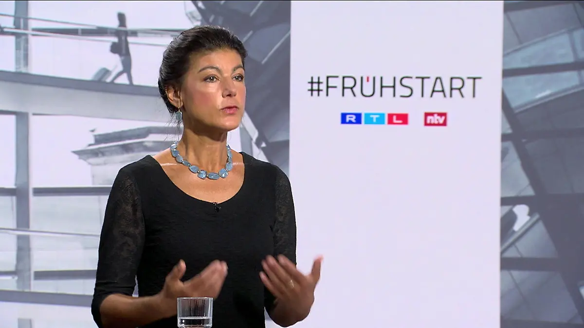 Koalition mit der CDU? Für Wagenknecht denkbar! Sahra Wagenknecht im RTL/ntv-Frühstart