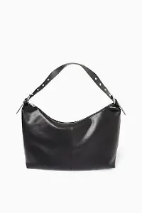 Schultertasche mit abnehmbarem Taschengurt - Lederimitat