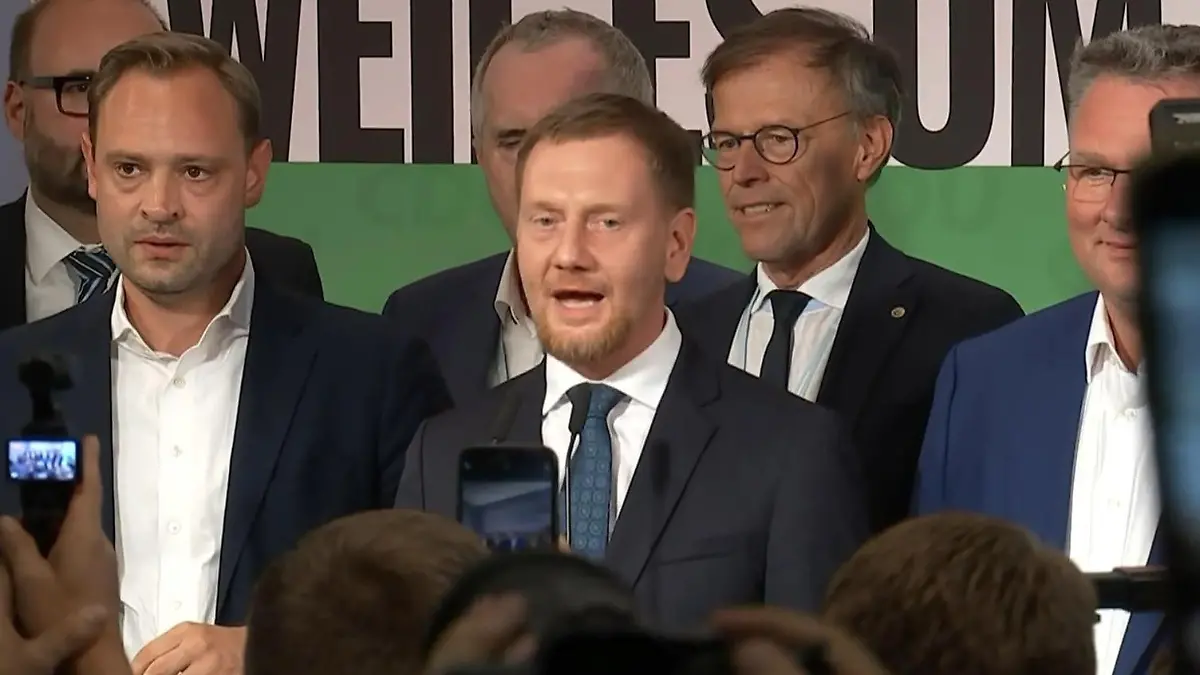 "Wir haben allen Grund zum Feiern! Michael Kretschmer (CDU) in Sachsen