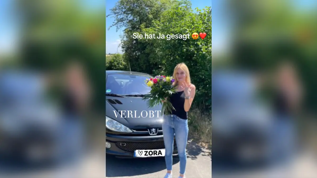 Celine strahlt mit der Sonne um die Wette: Jeremy-Pascal Wollny hat ihr einen romantischen Heiratsantrag gemacht – und sie hat "Ja" gesagt. Quelle: https://www.tiktok.com/@jeremypascalwollny