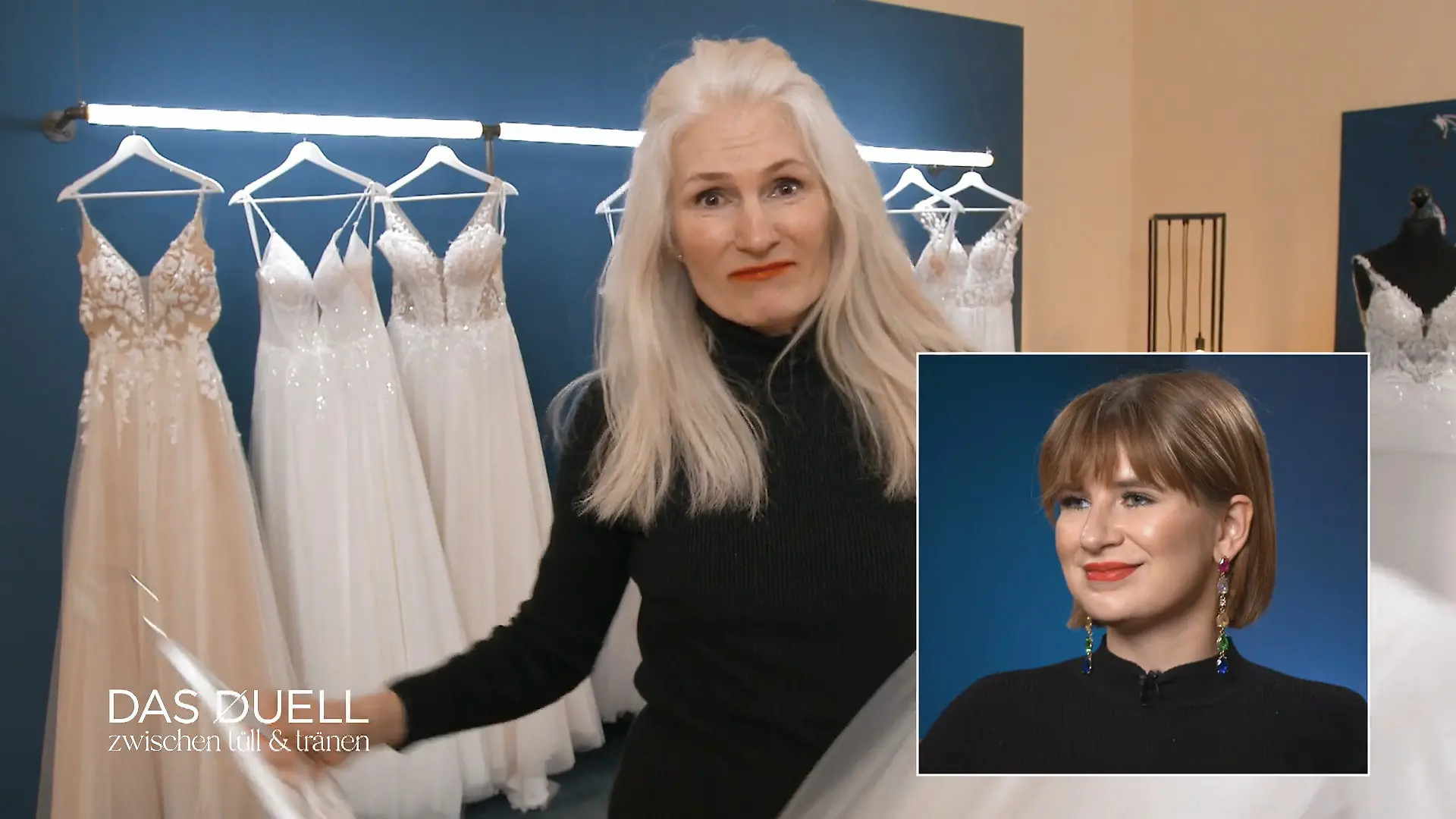 Wird Celina sich für ein Kleid von Jowita entscheiden? Loraine hat etwas Angst