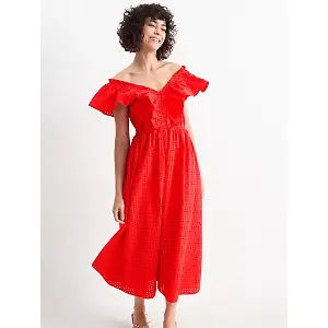 Kleid mit V-Ausschnitt