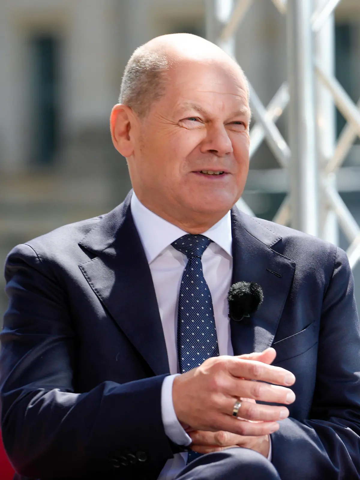 Bundeskanzler Olaf Scholz im Sommerinterview ARD Bundeskanzler Olaf Scholz im Portrait beim ARD Bericht aus Berlin und Sommerinterview 2023, Berlin , 02.07.2023 Berlin Berlin Deutschland *** Federal Chancellor Olaf Scholz in the summer interview ARD Federal Chancellor Olaf Scholz in the portrait at the ARD report from Berlin and summer interview 2023, Berlin , 02 07 2023 Berlin Berlin Germany