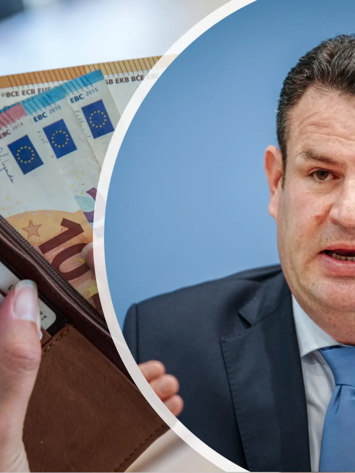 Hubertus Heil verkündet Nullrunde beim Bürgergeld.