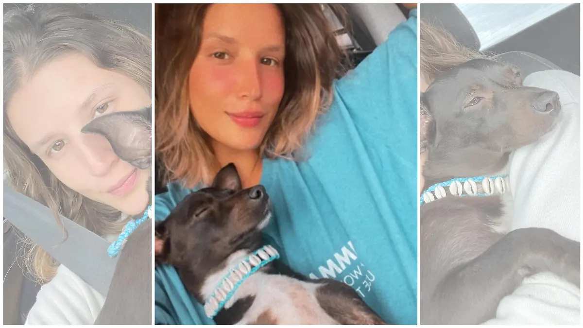 Paula Rodriguez und ihr Hund Maia