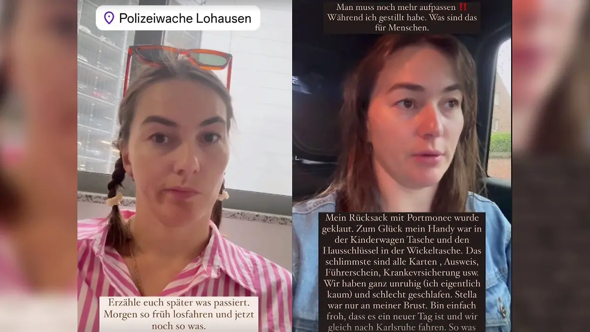 Auf Instagram schildert sie den Vorfall.