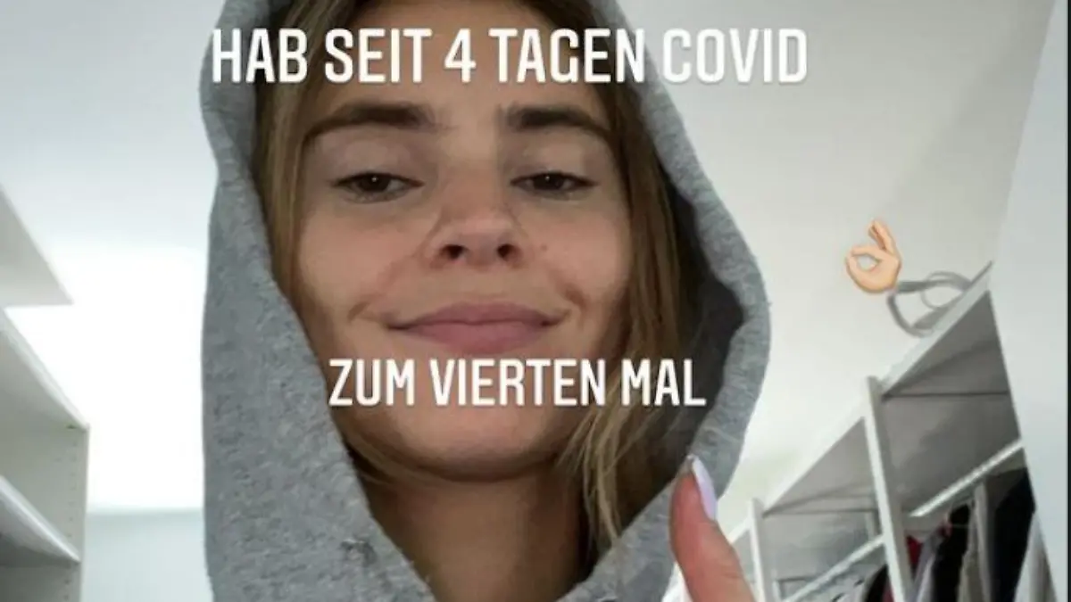 Stefanie Giesinger schon viermal an Corona erkrankt.
