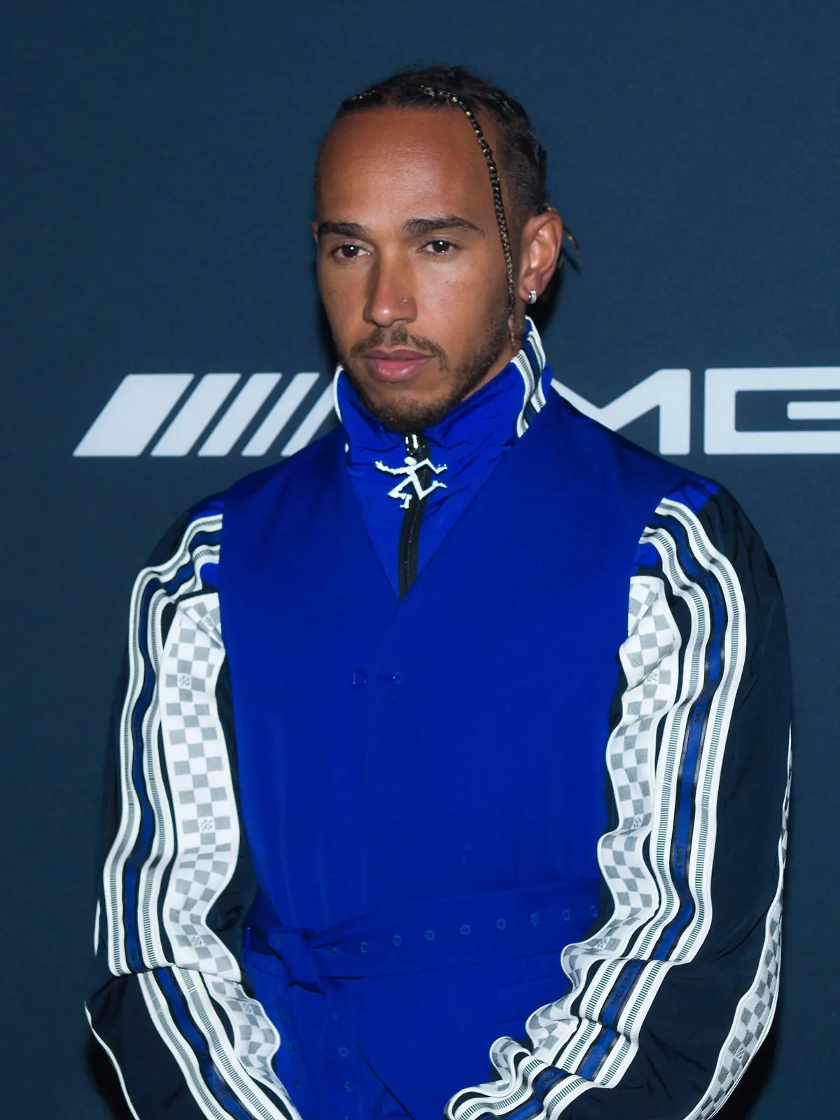 Lewis Hamilton attends Mercedes-AMG WILL.I.AMG Event at the Mercedes-AMG Experience Center on Thursday, May 5, 2022, in Miami, Fla. (Photo by Scott Roth/Invision/AP)