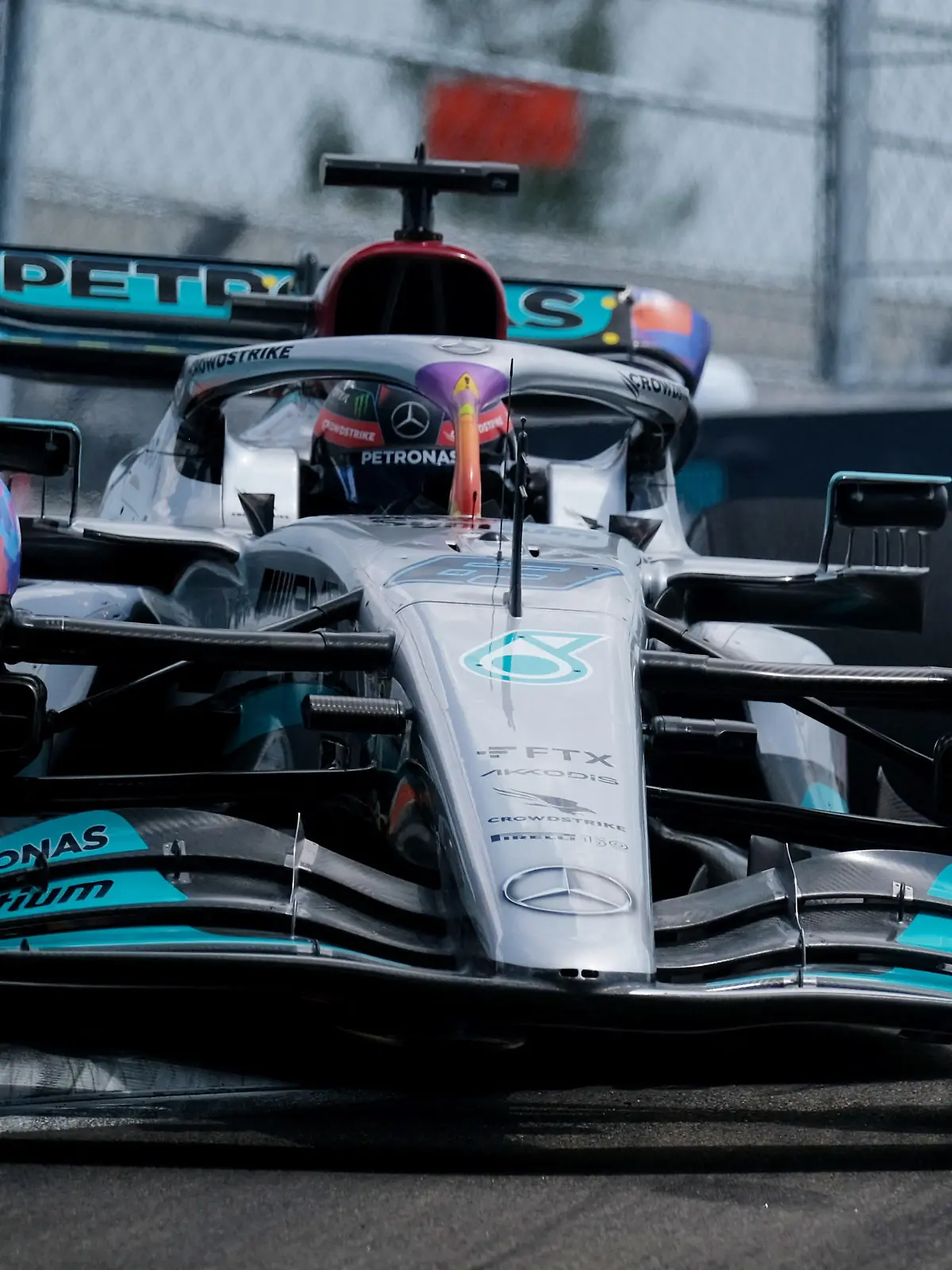 Formula One F1 - Miami Grand Prix - Miami International Autodrome, Miami, Florida, U.S. - May 6, 2022  Mercedes' George Russell during practice REUTERS/Ricardo Arduengo