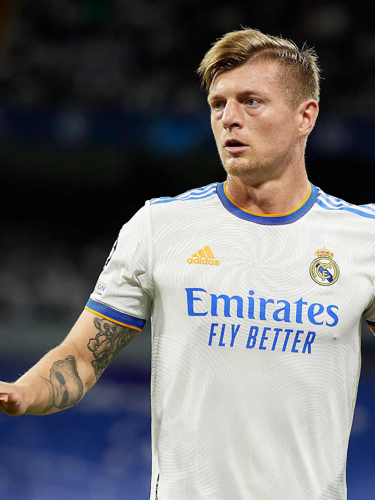  ESP: Real Madrid - Manchester City. UEFA Champions League. Semifinals. Toni Kroos of Real Madrid during the UEFA Champions League match between Real Madrid and Mancheaster City played at Santiago Bernabeu Stadium on May 4, 2021 in Madrid Spain. kpng Copyright: xRubenxAlbarranx/xPRESSINPHOTOx RA_220504_030