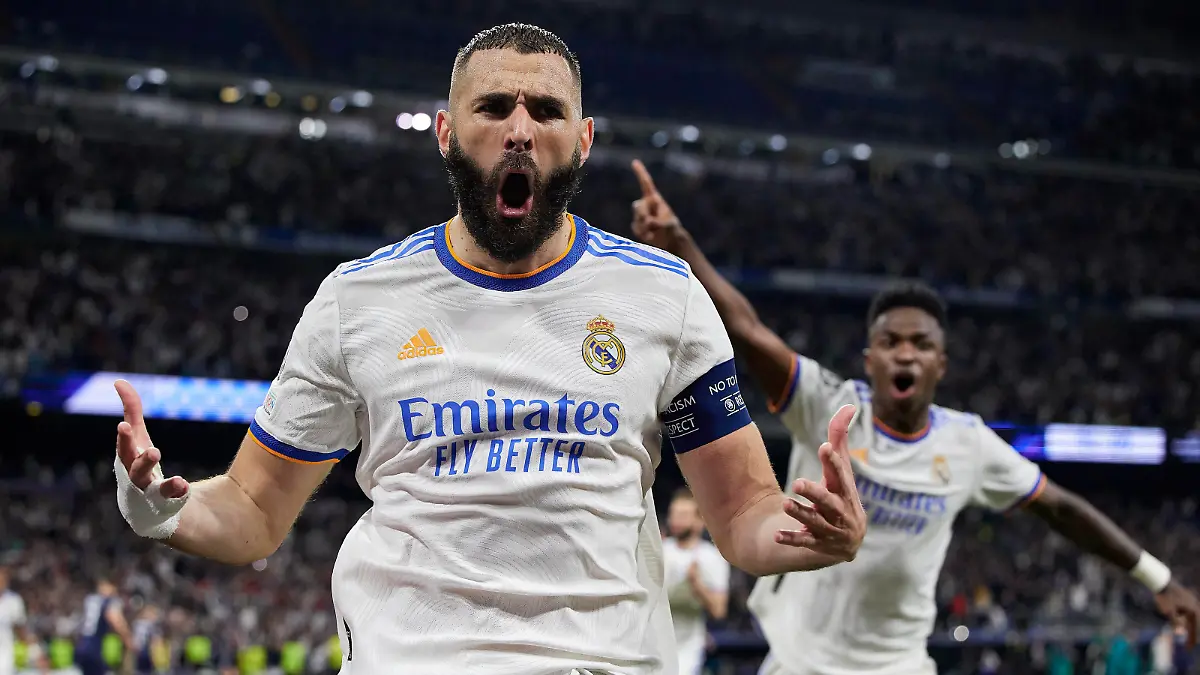 ESP: Real Madrid - Manchester City. UEFA Champions League. Semifinals. Karim Benzema of Real Madrid during the UEFA Champions League match between Real Madrid and Mancheaster City played at Santiago Bernabeu Stadium on May 4, 2021 in Madrid Spain. kpng Copyright: xRubenxAlbarranx/xPRESSINPHOTOx RA_220504_073